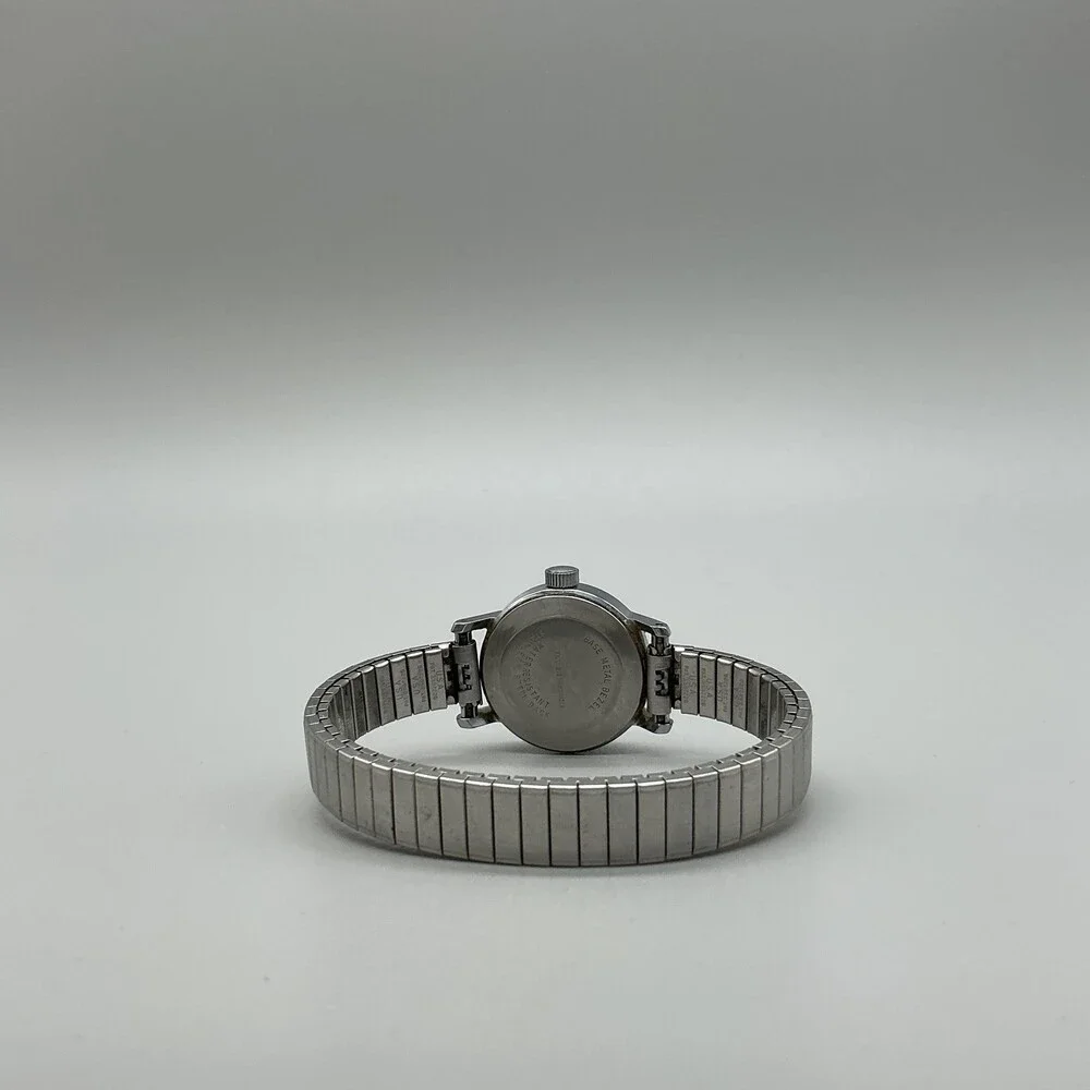Vintage Timex Womens Watch 24mm Silver Dial Water Resistant Manual Wind